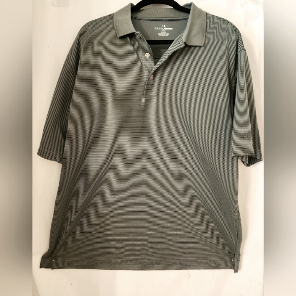 Grand Slam Green and Black Stripped Golf Shirt Size 1X / XL